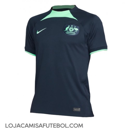 Camisa de Futebol Austrália Equipamento Secundário Mundo 2022 Manga Curta
